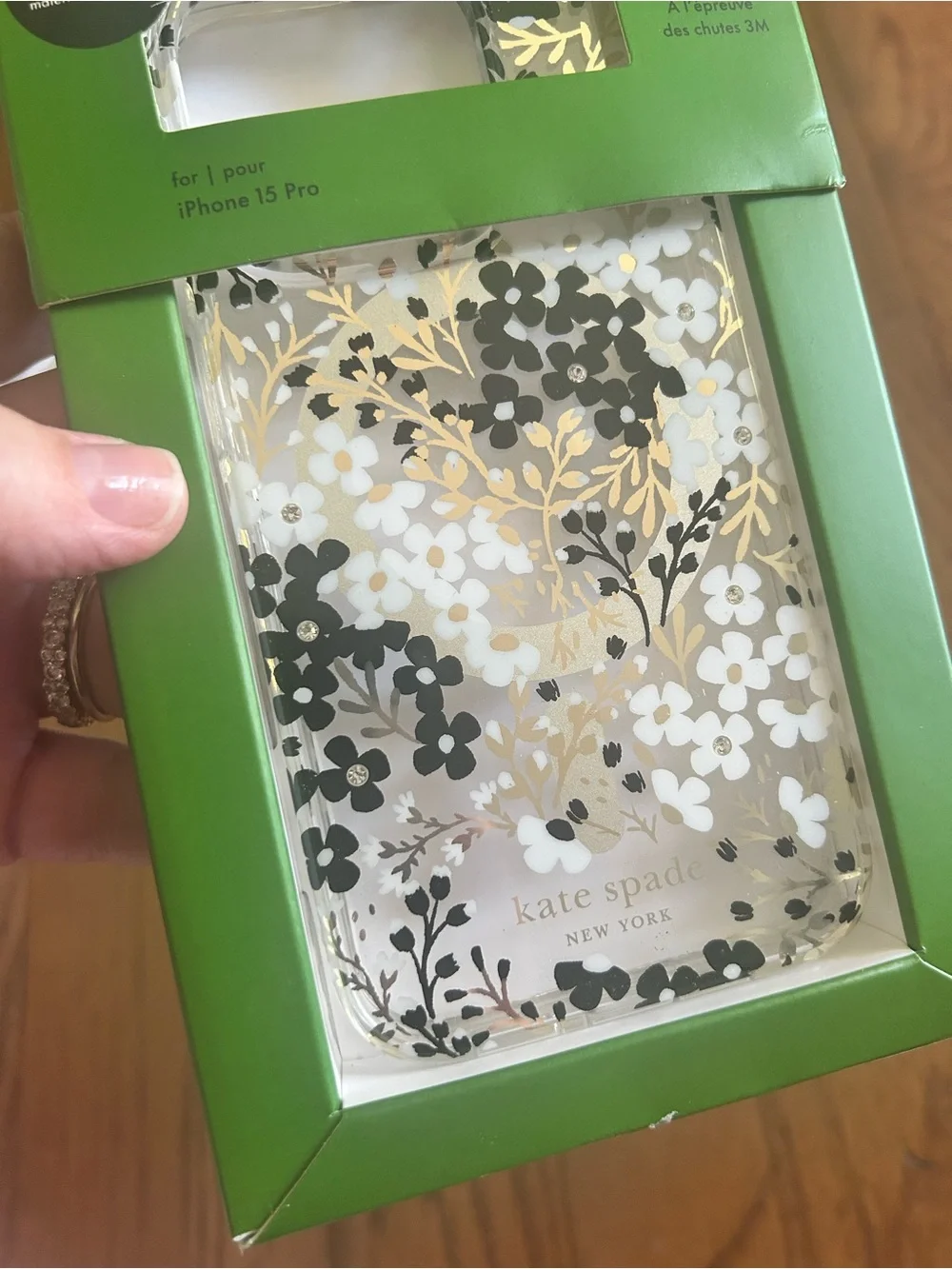 Kate Spade clear floral iPhone case